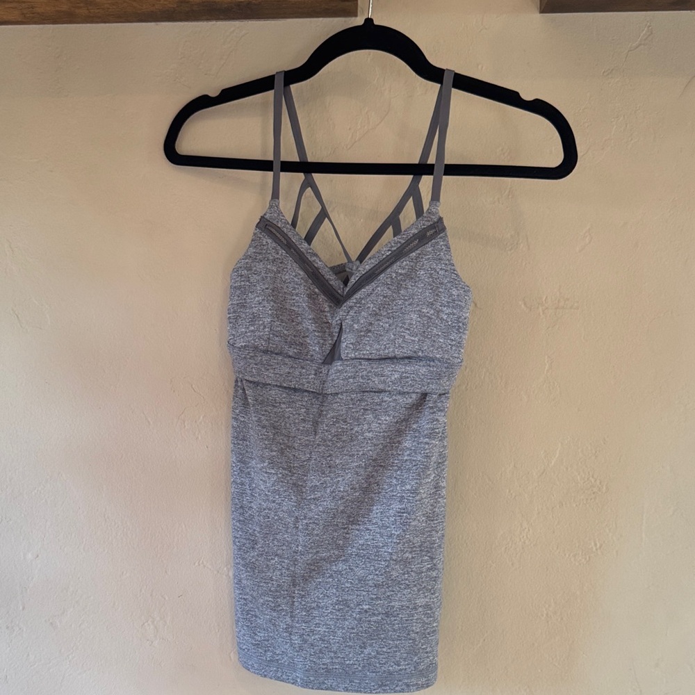 Lulu Lemon Heather Gray Strappy Tank